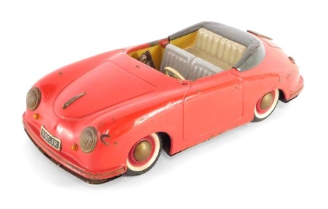 A Distler tin plate Electromatic 7500 Porsche 356a.