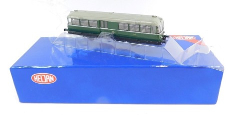 A Heljan OO gauge rail bus, W&M E79961, British Rail gloss green, item 87051, boxed.