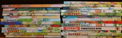 The Daily Express Rupert Annuals, including 1986, 1981, etc. (1 shelf) - 2