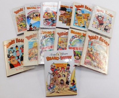 Beano, Dandy annuals and anthologies, including Dandy & The Beano 50 years of Annuals, The Beano & Dandy Focus on the Fifties, The Dandy Annual 2007, Dandy & Beano Great Stories from the First 50 years, etc. (3 shelves)