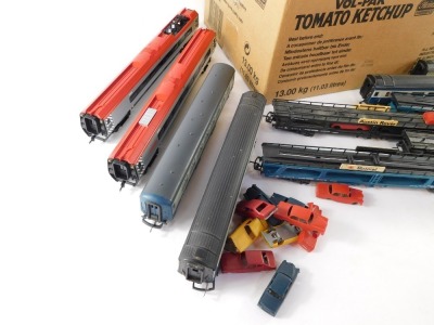 OO gauge rolling stock, track and accessories, including Hornby Pendelino Virgin Star coaches, Lima car transporters, Intercity coaches, etc. (2 boxes) - 2