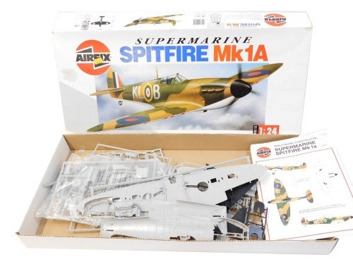 An Airfix Supermarine Spitfire Mk1A model kit, 1:24 scale, boxed.