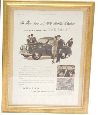 The New Austin A40, On Show Now at a 1000 Austin Dealers The New Austin A40 Somerset framed poster,36cm x 27cm.