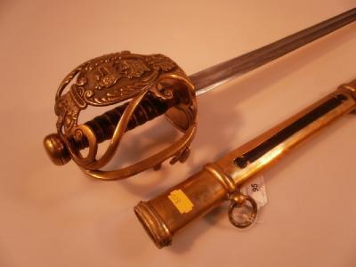 A reproduction Household Cavalry officers dress sword