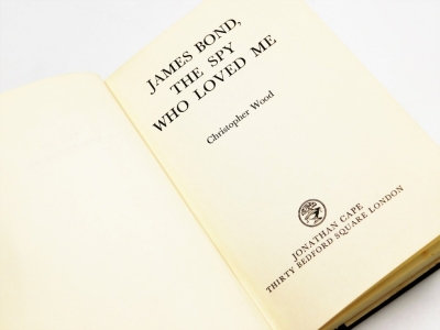 Wood (Christopher). James Bond, The Spy Who Loved Me, first edition, hardback with dust jacket, published by Jonathan Cape, London 1977, with presentation inscription. - 3