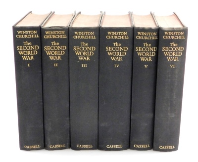 Churchill (Winston S.). The Second World War, volumes one to six, clothbound, published by Cassell and Co, London 1948-1954.