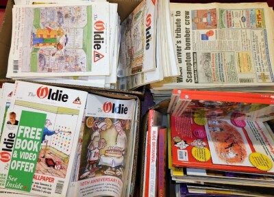 The Oldie Magazines, a selection of dates, and various Lincolnshire Gazette newspapers, mainly from the 2000's. (a quantity)