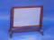 A reproduction mahogany framed toilet mirror of Sheraton design