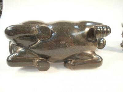 A fine Chinese hardstone carving of a recumbent horse - 5