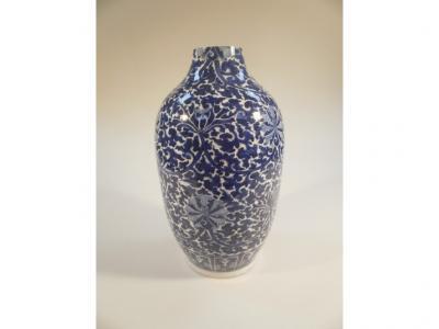 A Chinese blue and white ovoid vase