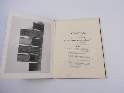 Nottinghamshire.- Auction Catalogue.- SALE OF HOUSEHOLD FURNITURE, SURGICAL APPLIANCES, VALUABLE BOOKS, CHINA ETC [BELONGING TO DR CHICKEN], publisher's wrappers bound-in, later cloth, 4to, 1907 - 3