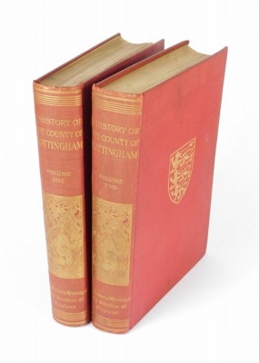 Page (William, ed.) THE VICTORIA HISTORY OF THE COUNTIES OF ENGLAND, NOTTINGHAMSHIRE vols 1-2 only (of 4) publisher's cloth, folio, 1906