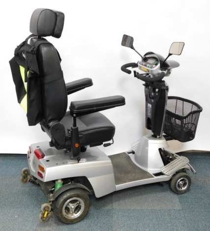 A Quintenn Quingo Vitess mobility scooter, Advanced Vehicle Concepts Ltd, Registration No RX61 HNJ, V5 present, serial no. AE110700017, with battery, silver, first registered 04/01/2012.