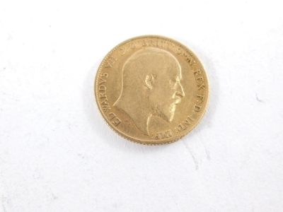 An Edward VII gold half sovereign, 1906. - 2