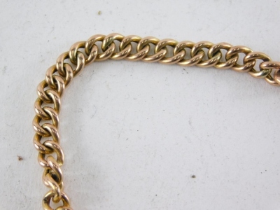 A 9ct gold watch chain, with T-bar end, 32cm long, 11.5g. - 3