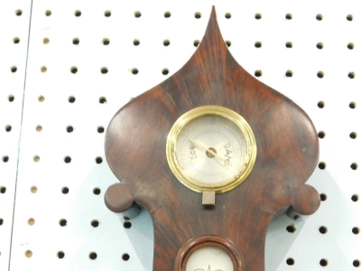 Bearn & Son, Wellinboro. A 19thC mahogany banjo barometer, with onion top and four dials, one signed, 109cm high. - 3