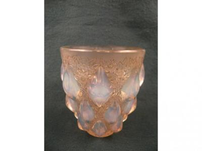 A Lalique Rampillon opaque glass vase