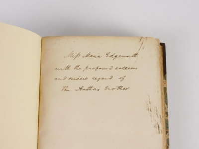 Everest (Robert, Rev.) Edgeworth (Maria).- A JOURNEY THROUGH NORWAY, LAPLAND, AND PART OF SWEDEN; WITH SOME REMARKS ON THE GEOLOGY OF THE COUNTRY; ITS CLIMATE AND SCENERY... FIRST EDITION MARIA EDGEWORTH'S COPY frontispiece and 7 maps and plates, folding - 3