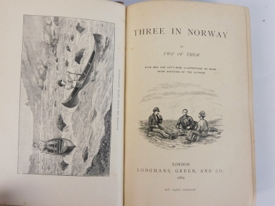 [Lees (James A.) and Walter J. Clutterbuck] THREE IN NORWAY BY TWO OF THEM FIRST EDITION publisher's cloth, 8vo, 1882 *** The scarce first edition of an important early Norway travel book. - 2