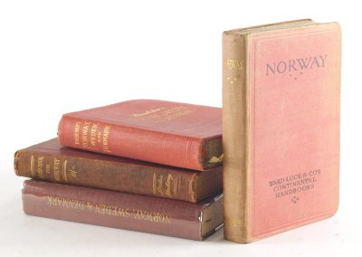 Murray (John, pub.) HANDBOOK FOR NORWAY fifth edition, maps, publisher's cloth, 1874; and 3 others, similar (4) *** Prior to the fifth edition Norway was included in Northern Europe edition of the Murray's Handbook. This is the first edition devoted ent