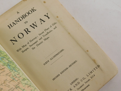 Murray (John, pub.) HANDBOOK FOR NORWAY fifth edition, maps, publisher's cloth, 1874; and 3 others, similar (4) *** Prior to the fifth edition Norway was included in Northern Europe edition of the Murray's Handbook. This is the first edition devoted ent - 2