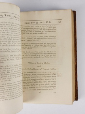 Blackstone (William) REPORTS OF CASES DETERMINED IN THE SEVERAL COURTS OF WESTMINSTER HALL FROM 1746 TO 1779... 2 vol., contemporary calf, tooled in blind, worn, rebacked, folio, W. Strahan, T. Cadell & D. Prince, 1781 - 3