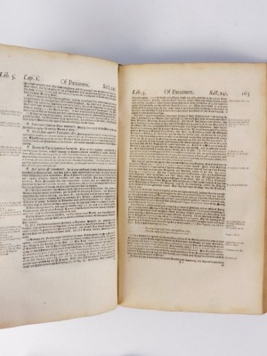 Coke (Edward) THE FIRST PART OF THE INSTITUTION OF THE LAWS OF ENGLAND; OR A COMMENTARIE UPON LITTLETON... frontispiece skilfully repaired, contemporary calf, worn, rebacked, spine gilt, folio, n.p., 1670 - 4