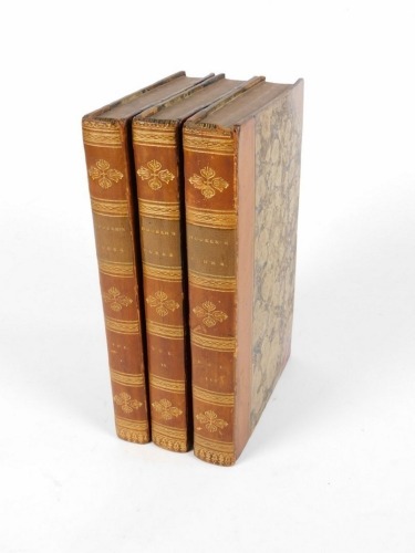 Hooker (Richard) THE WORKS 3 vol., contemporary half calf over patterned boards, 8vo, 1821