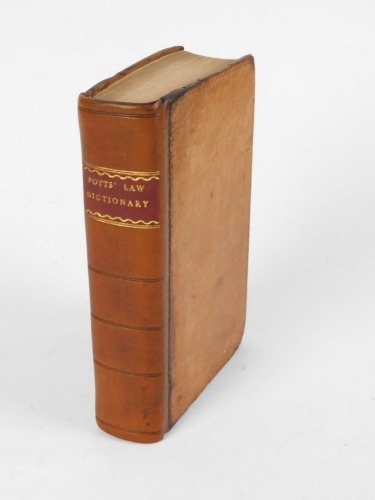 Potts (Thomas) A COMPENDIUM LAW DICTIONARY contemporary calf, rebacked, morocco spine label, 8vo, 1803