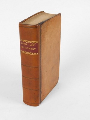 Potts (Thomas) A COMPENDIUM LAW DICTIONARY contemporary calf, rebacked, morocco spine label, 8vo, 1803