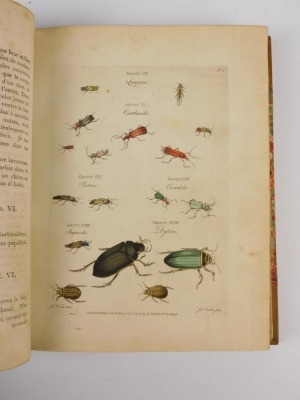 Barbut (James) LES GENRES DES INSECTES DE LINNE..., additional engraved title, 2 folding table and 20 hand-coloured engraved plates, 1 folding, light spotting on title, modern half calf over patterned boards, morocco spine label, 4to, J. Dixwell, 1781 - 3