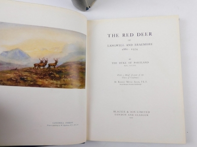 Portland (Duke of) THE RED DEER OF LANGWELL AND BRAEMORE § .- MEMOIRS OF RACING AND HUNTING publisher's cloth, dust-jacket, worn, 4to, 1935 (2) - 2