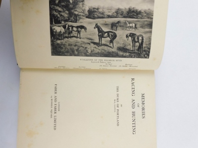 Portland (Duke of) THE RED DEER OF LANGWELL AND BRAEMORE § .- MEMOIRS OF RACING AND HUNTING publisher's cloth, dust-jacket, worn, 4to, 1935 (2) - 4