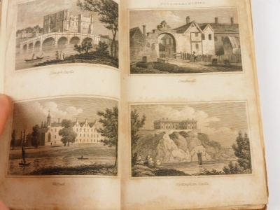 Cooke (George Alexander) TOPOGRAPHICAL AND STATISTICAL DESCRIPTION THE COUNTY OF NOTTINGHAM folding engraved map and plates, contemporary half calf over patterned boards, top board detached, 8vo, 1810 - 3