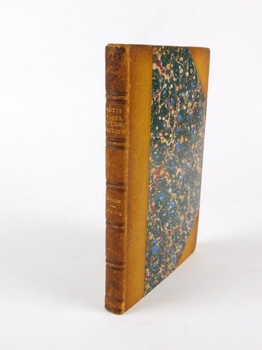 Briscoe (John Potter) 3 vol., in 1, original wrappers conserved in excellent condition, contemporary half calf over patterned boards, 8vo, Nottingham 1876-79