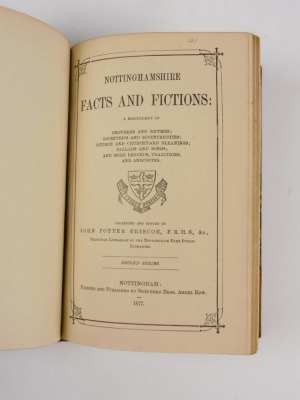 Briscoe (John Potter) 3 vol., in 1, original wrappers conserved in excellent condition, contemporary half calf over patterned boards, 8vo, Nottingham 1876-79 - 3