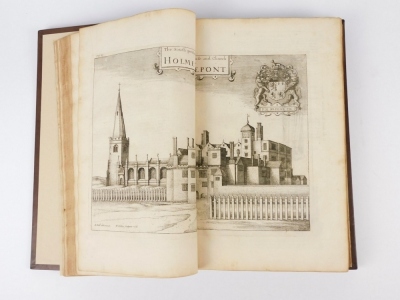 Thoroton (Robert) THE ANTIQUITIES OF NOTTINGHAMSHIRE... title in red and black, imprimatur leaf, woodcut vignettes throughout, folding engraved plates, including rare armorial addendum, folio, later calf, tooled in blind, morocco spine labels, R. White fo - 3