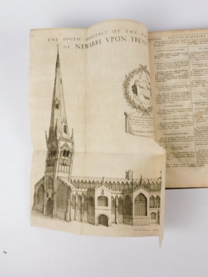 Thoroton (Robert) THE ANTIQUITIES OF NOTTINGHAMSHIRE... title in red and black, imprimatur leaf, woodcut vignettes throughout, folding engraved plates, including rare armorial addendum, folio, later calf, tooled in blind, morocco spine labels, R. White fo - 4