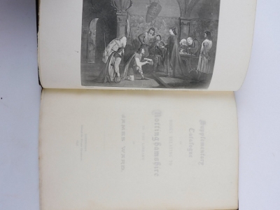 .- A DESCRIPTIVE CATALOGUE OF BOOKS RELATING TO NOTTINGHAMSHIRE IN THE LIBRARY OF JAMES WARD 1892; .- A SUPPLEMENTARY CATALOGUE OF BOOKS RELATING TO NOTTINGHAMSHIRE IN THE LIBRARY OF JAMES WARD 1898, contemporary morocco-backed boards, 8vo (2) - 3