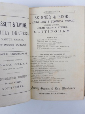 Wright (C.N.) WRIGHT'S DIRECTORY OF NOTTINGHAM AND TWELVE MILES ROUND... modern calf-backed patterned boards, 8vo, Nottingham, 1874 § Pigot (J) NOTTINGHAMSHIRE extracted from larger work, later boards, n.d. [1828] (2) - 2