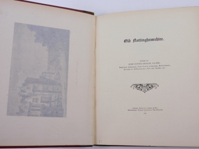 Briscoe (John Potter) OLD NOTTINGHAMSHIRE 1881; .- OLD NOTTINGHAMSHIRE SECOND SERIES 1884, morocco-backed cloth, 4to (2) - 3