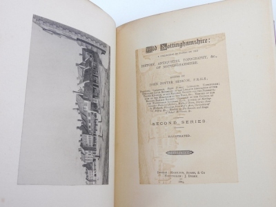 Briscoe (John Potter) OLD NOTTINGHAMSHIRE 1881; .- OLD NOTTINGHAMSHIRE SECOND SERIES 1884, morocco-backed cloth, 4to (2) - 4
