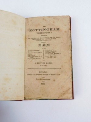 Directory.- THE NOTTINGHAM DIRECTORY... later half calf over patterned boards, 8vo, 1814 - 2