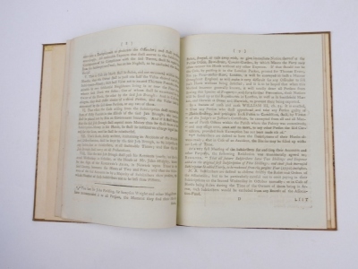 Newark.- ARTICLES AND OTHER PROCEEDINGS OF THE ASSOCIATION FOR PROSECUTING FELONS ...IN THE COUNTY OF NOTTINGHAM frontispiece, tissue-guard, folding poster, later half cloth over patterned boards, 4to, Newark, J. Tomlinson, 1785 - 4