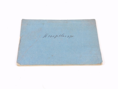 Roads.- Newark.- AN ABSTRACT OF THE ACT OF PARLIAMENT AS RELATE TO...TURNPIKE ROADS containing sealed appointment to Surveyor of the town of Knapthorpe, publisher's wrappers, 8vo, S. & C. Ridge, 1829