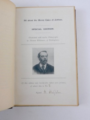 Stapleton (Alfred) ALL ABOUT THE MERRY TALES OF GOTHAM photographic plates, fine crushed morocco, 8vo, Newark, 1900 - 2