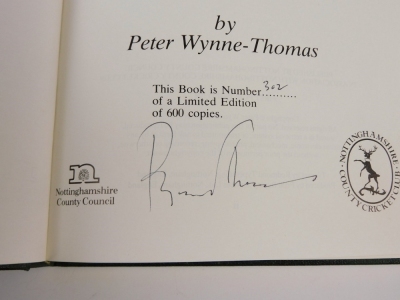 Wynn-Thomas (Peter) THE HISTORY OF NOTTINGHAMSHIRE COUNTY CRICKET CLUB 8vo, 1992; Haynes (Basil) and John Lucas THE TRENT BRIDGE BATTERY publisher's cloth, dust-jacket, 1985 ; and 7 others, pamphlets and short histories of Nottinghamshire Cricket Club (9) - 5