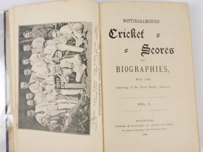 [Richards (C.H., compiler)] NOTTINGHAMSHIRE CRICKET SCORES AND BIOGRAPHIES FROM 1838...publisher's limp boards, 8vo, 1888-90 - 2