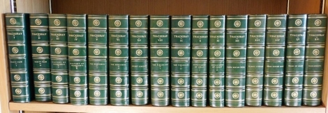 Thackeray (William Makepeace) THE WORKS FIRST COLLECTED EDITION 22 vol., bookplates of Robert Watchorn, fine green crushed morocco over patterned boards by Bennett of New York, 8vo, 1867-69 *** Robert Watchorn, born Alfreton, Derbyshre, went on to become