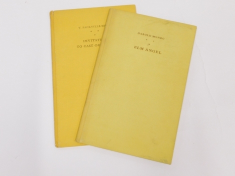 Ravillious (Eric, illust.) Monro (Harold) ELM ANGEL ONE OF 250 ON HANDMADE PAPER SIGNED BY THE AUTHOR, woodcut prints by Ravillious, 1930 § Sutherland (Graham, illust.) Sackville-West (Vita) INVITATION TO CAST OUT CARE ONE OF 200 ON HANDMADE PAPER SIGNED 